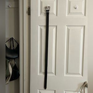 Black and silver belt